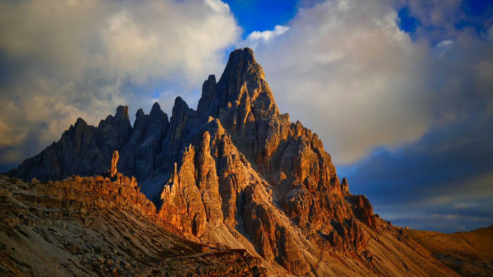 der Paternkofel im Abendlicht 