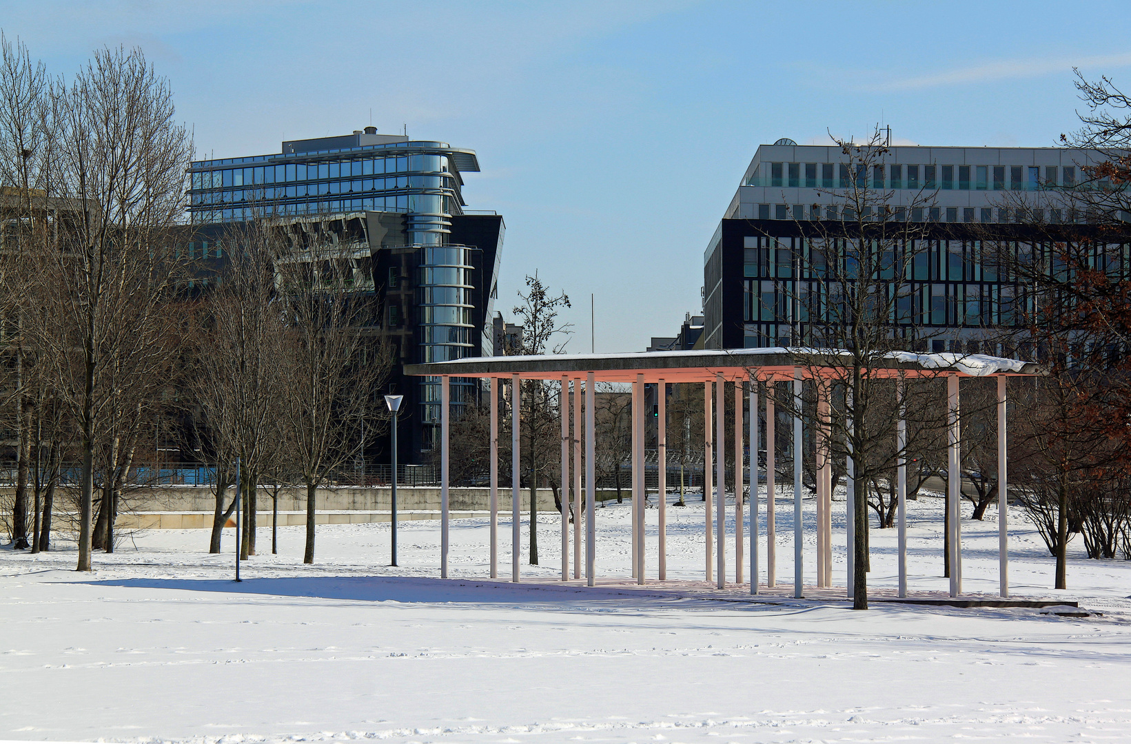 Der Pavillon im Schnee