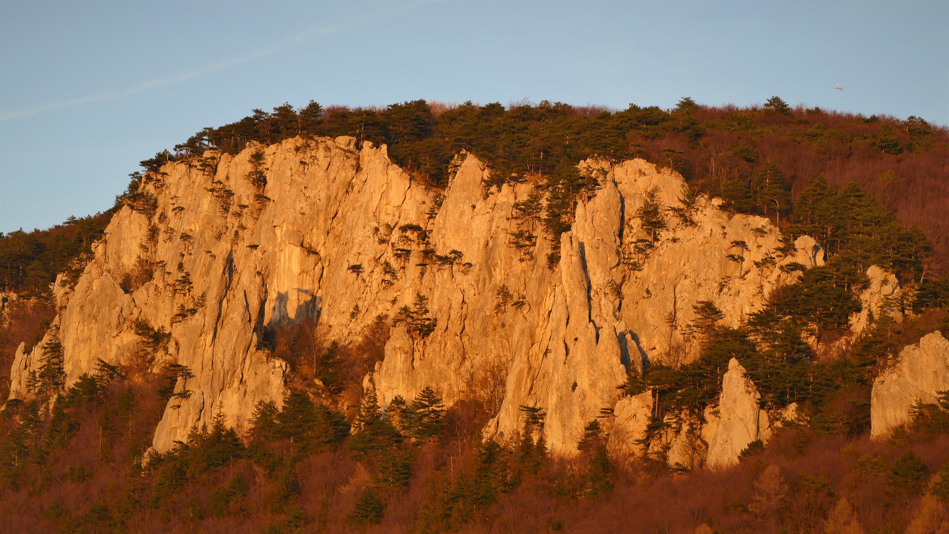 Der Peilstein im Abendlicht