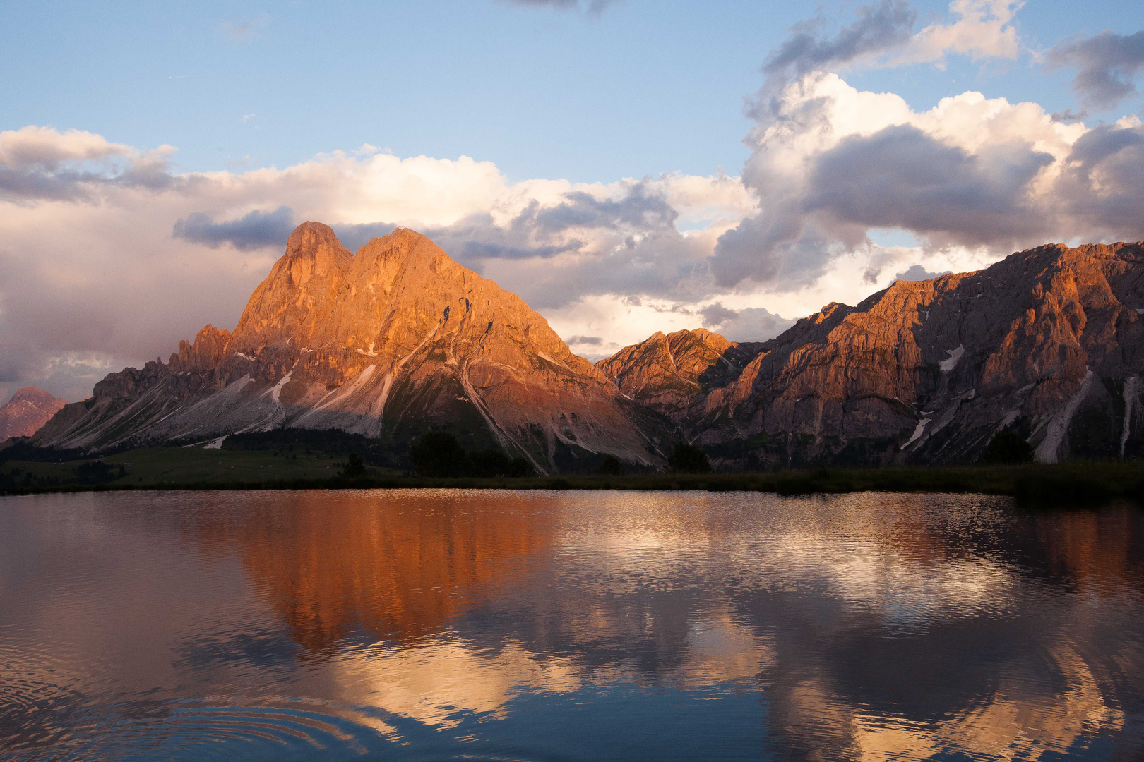 Der Peitlerkofel in der Abendsonne