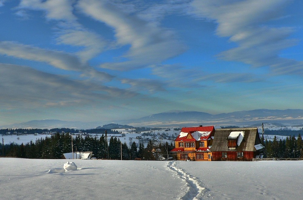 Der Pfad im Schnee