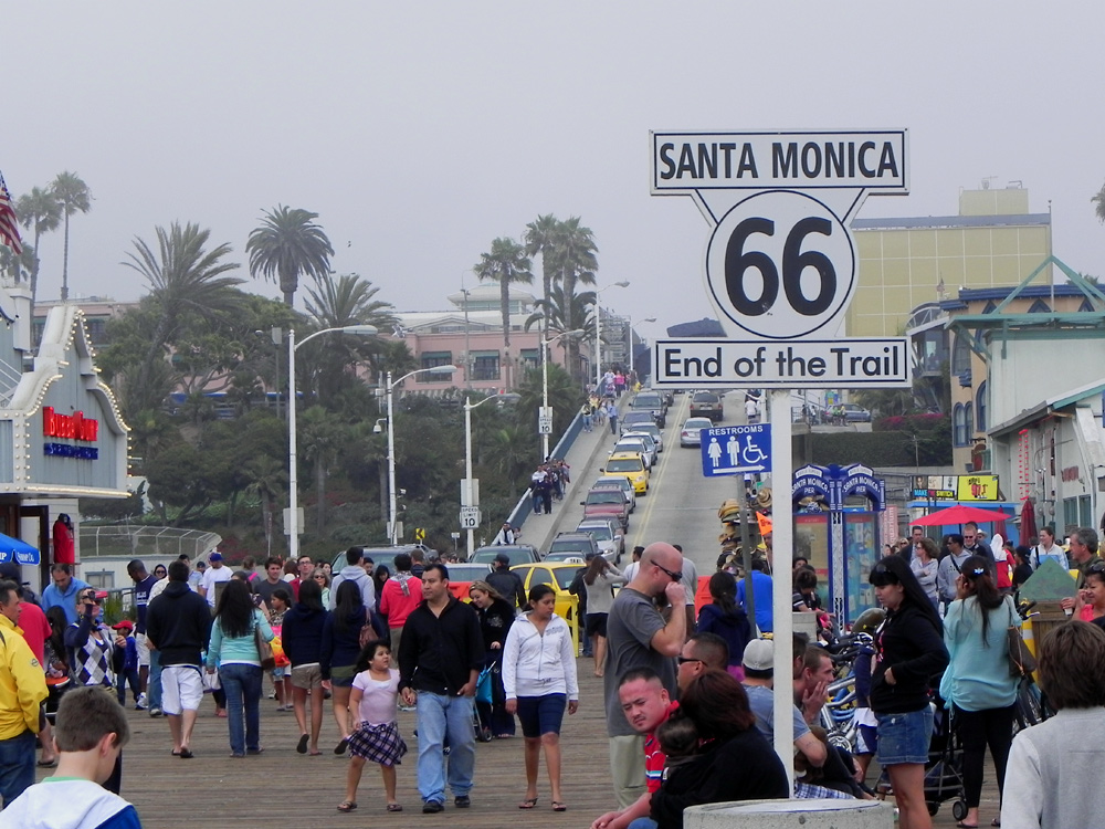 Der Pier von Santa Monica, Ende der Route 66