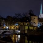 Der Pilsner Koi-Teich bei Nacht