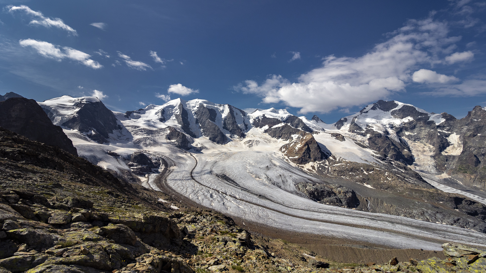 Der Piz Palü mit seinem Gletscher