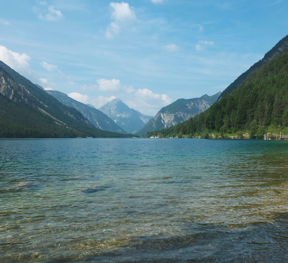 Der Plansee bei Reutte in Tirol