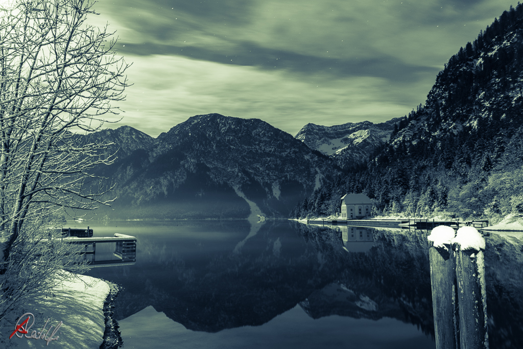 Der Plansee im Vollmondlicht