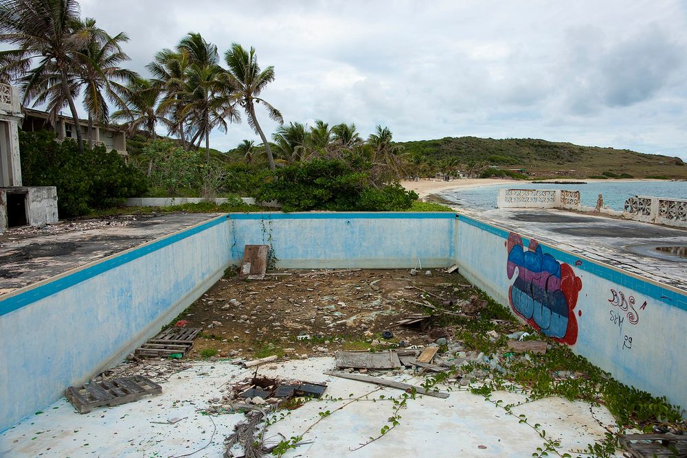 Der Pool, Hurrikan Luis, Coralita Beach, St.Maarten, F.W.I.