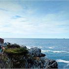 ... Der Portland Head Light an der Steilküste ...