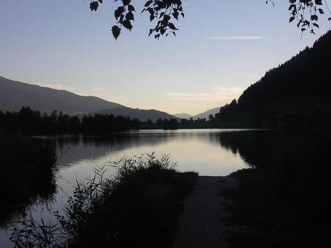 Der Putterersee bei Sonnuntergang