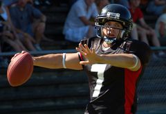 Der Quarterback sucht sein Ziel