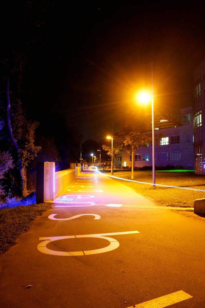 Der Radfahrer durch die Nacht