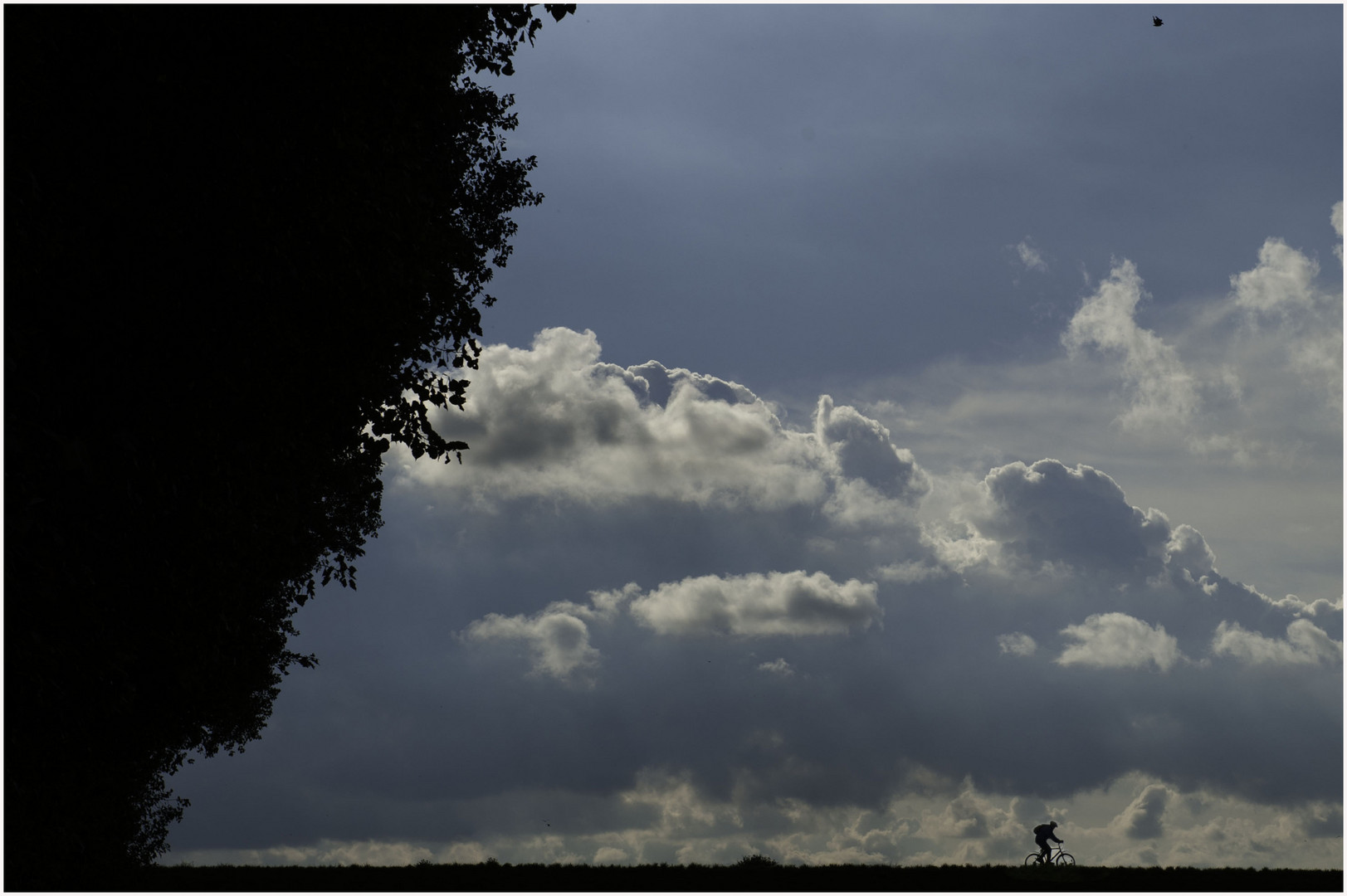 Der Radler und die Wolken