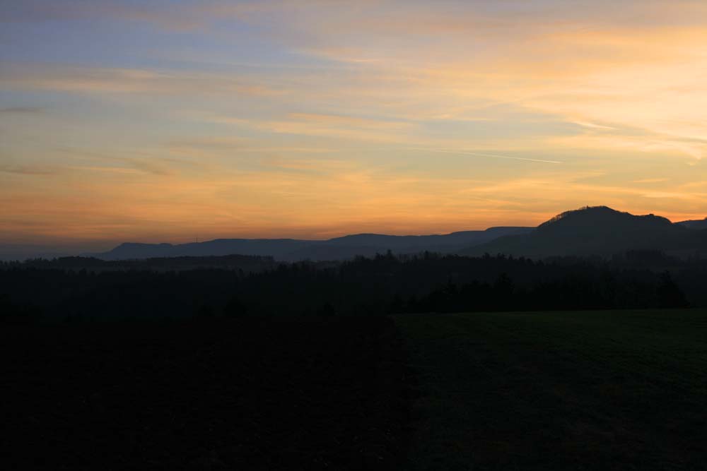 Der Rechberg im Sonnenaufgang