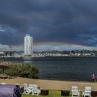 Der Regenbogen am Wikingturm. 