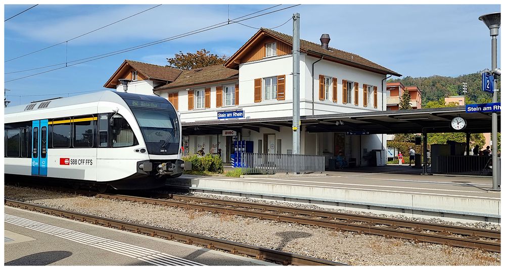 Der Regionalzug in Stein am Rhein