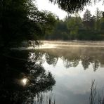 Der Reichensteiner Weiher früh morgens nach sonnigem Vortag