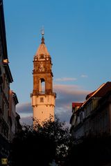 Der Reichenturm in Bautzen im Abendlicht