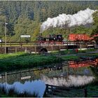 Der restliche Eisenbahn(fotografen)himmel im Forellenteich ......