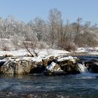 Der Rhein bei Basel im Wintergewand