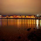 Der Rhein bei Nacht in Düsseldorf