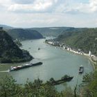 Der Rhein. Blick von der Loreley Richtung Sankt Goarshausen.