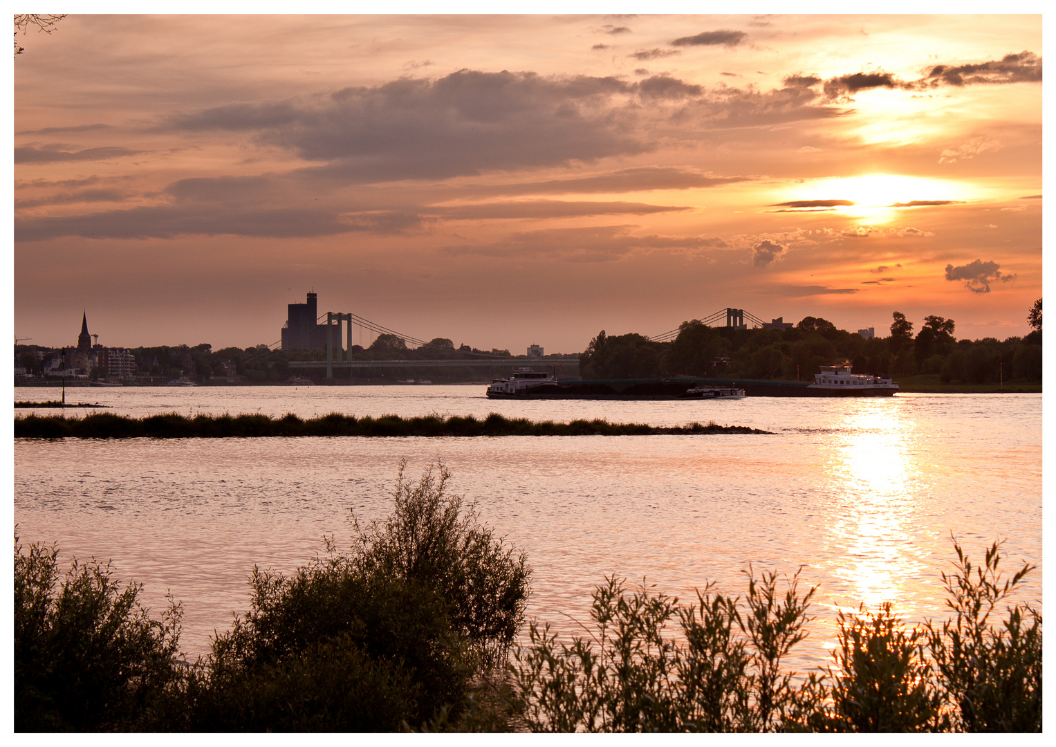 Der Rhein im Abendlicht