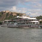 Der Rhein mit Blick auf Ehrenbreitstein bei Koblenz