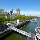 Der Rhein mit Kölner Dom und Groß St.-Martin