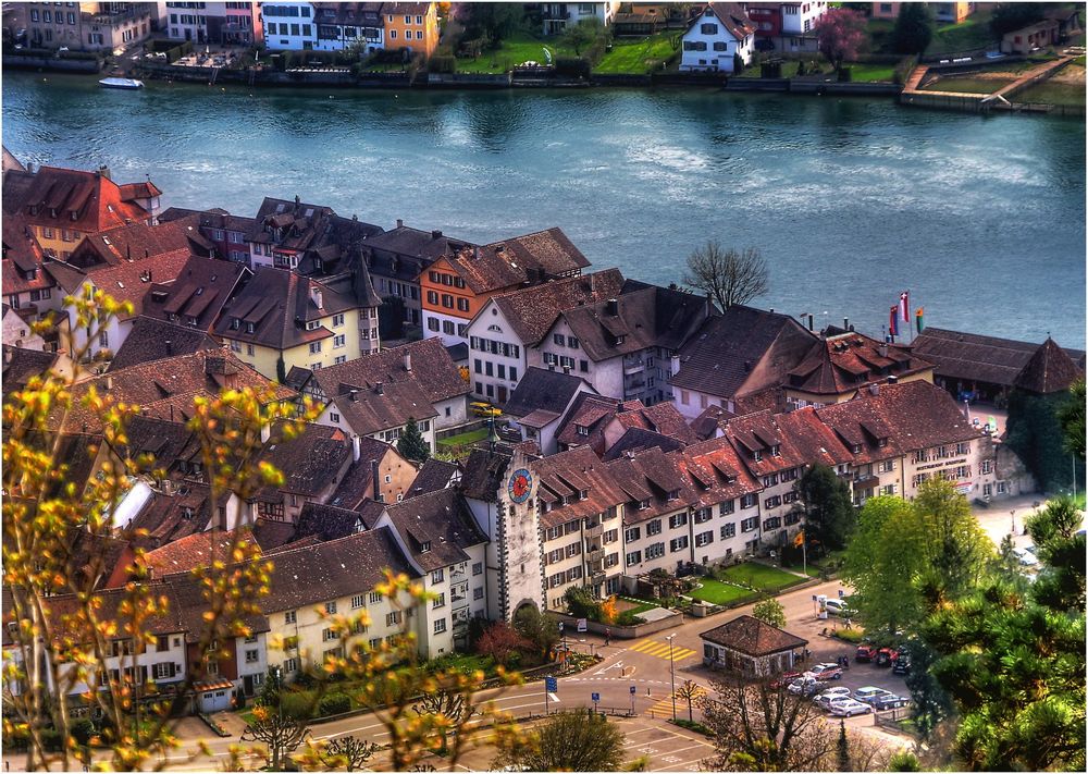 Der Rhein ziemlich am Anfang seiner langen Reise