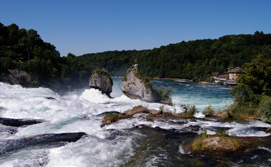 Der Rheinfall in Schaffhausen...