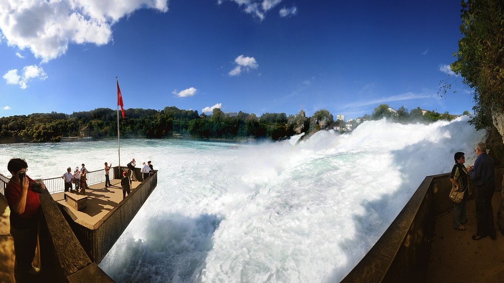 ... der Rheinfall von der Südseite ...