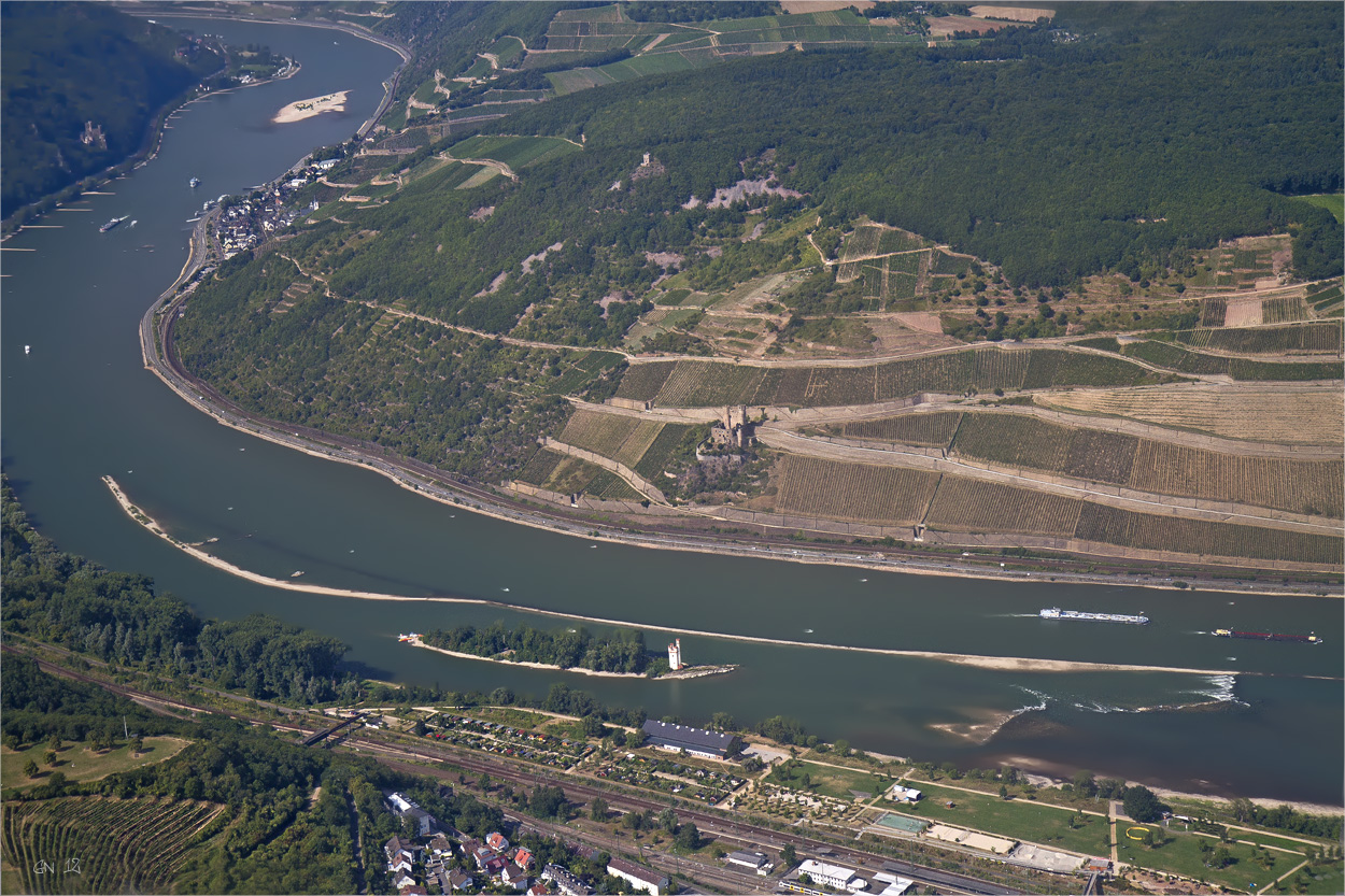 Der Rheingau aus der Luft