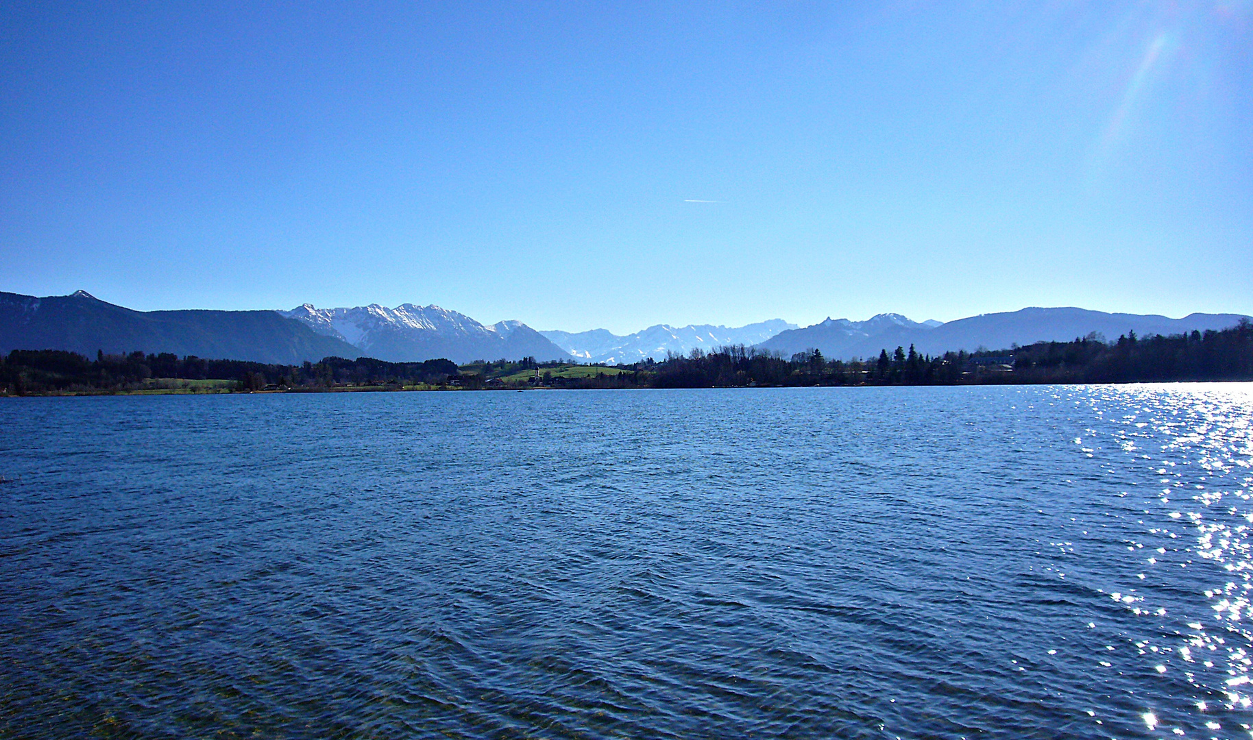 Der Rieggsee bei Murnau in Bayern