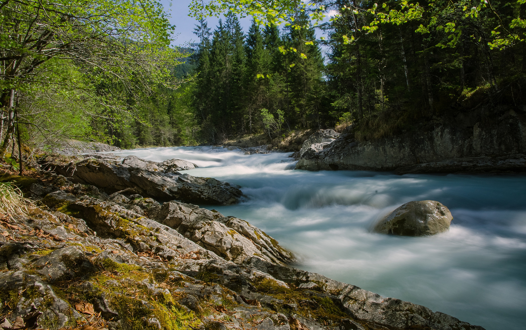 Der Rißbach im wilden Rißbachtal.