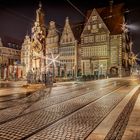 der "Roland" bewacht den Marktplatz in Bremen