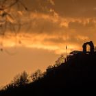 Der Rolandsbogen beim Sonnenuntergang