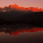 Der Rosengarten in Südtirol im letzten Abendlicht