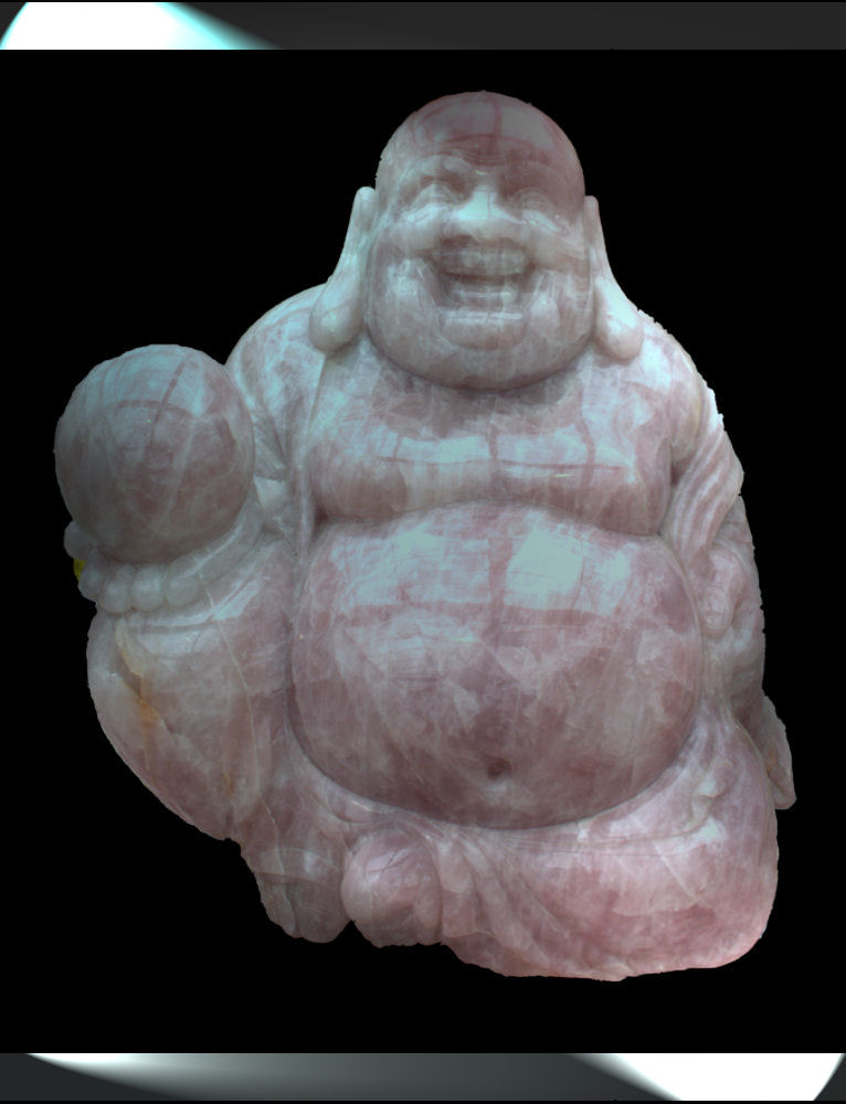 Der Rosenquarz Buddha