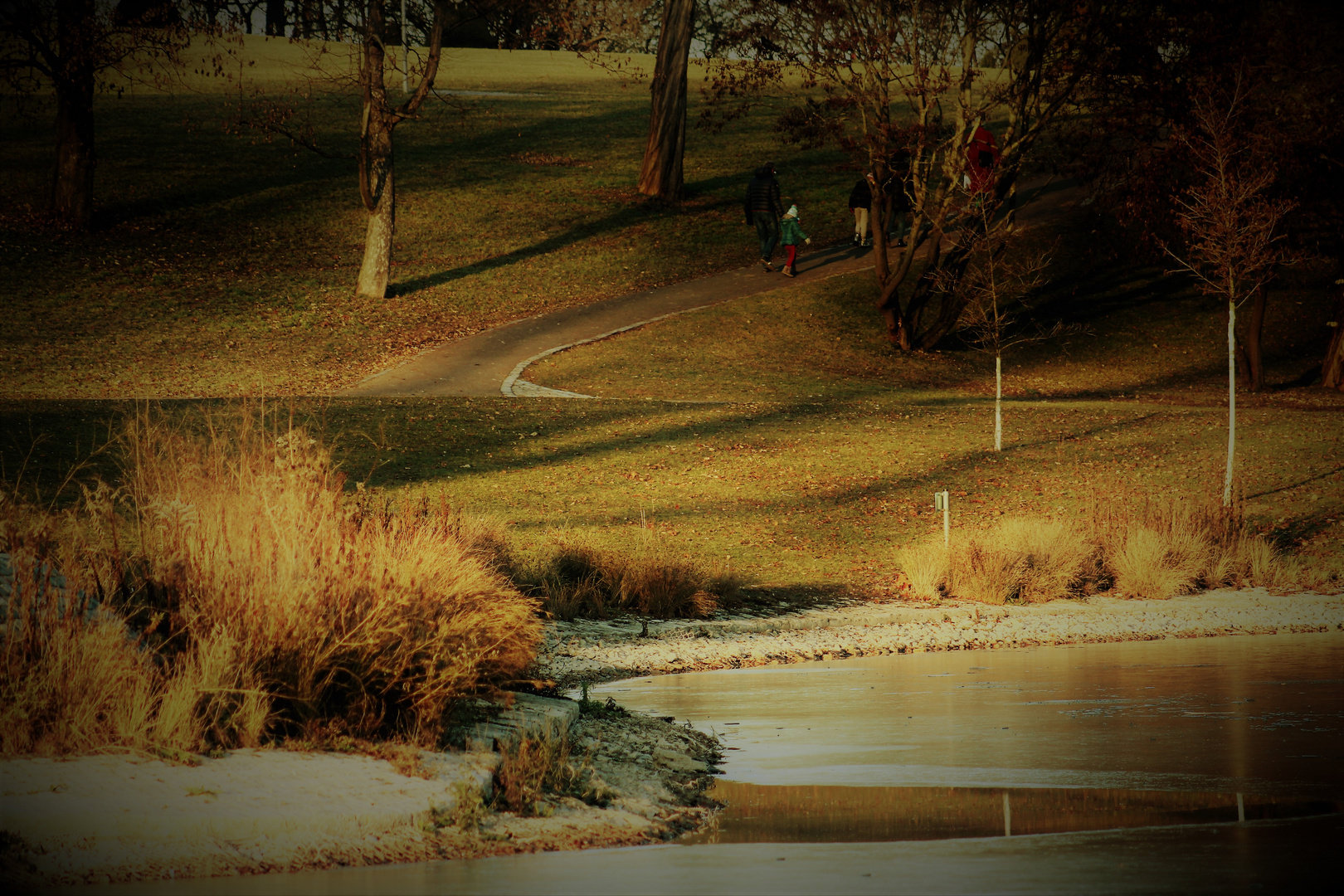 der Rosensteinpark im Winter