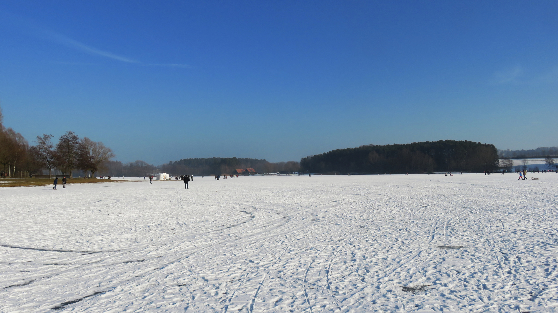 Der Rothsee als Eislaufbahn