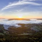 Der Rursee im Morgennebel