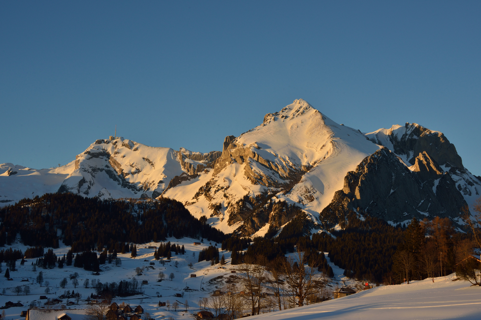 der Säntis von Wildhaus aus gesehen