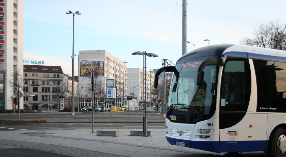 Der SaxBus aus Eilenburg in Leipzig