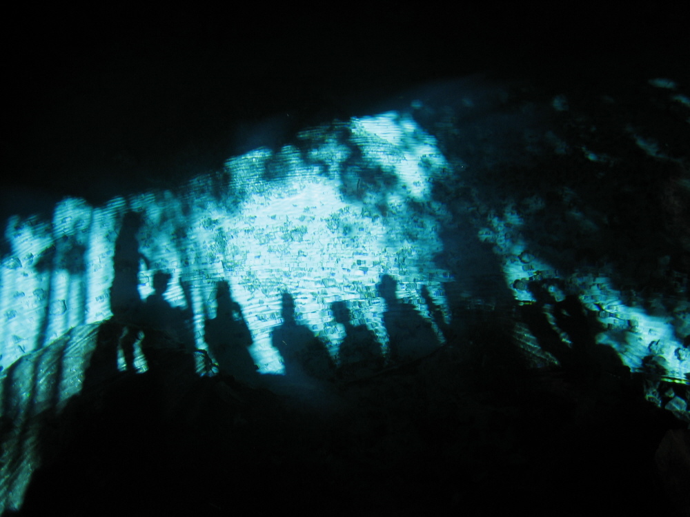 Der Schatten in einem Cenote, die Unterwelt der Maya!