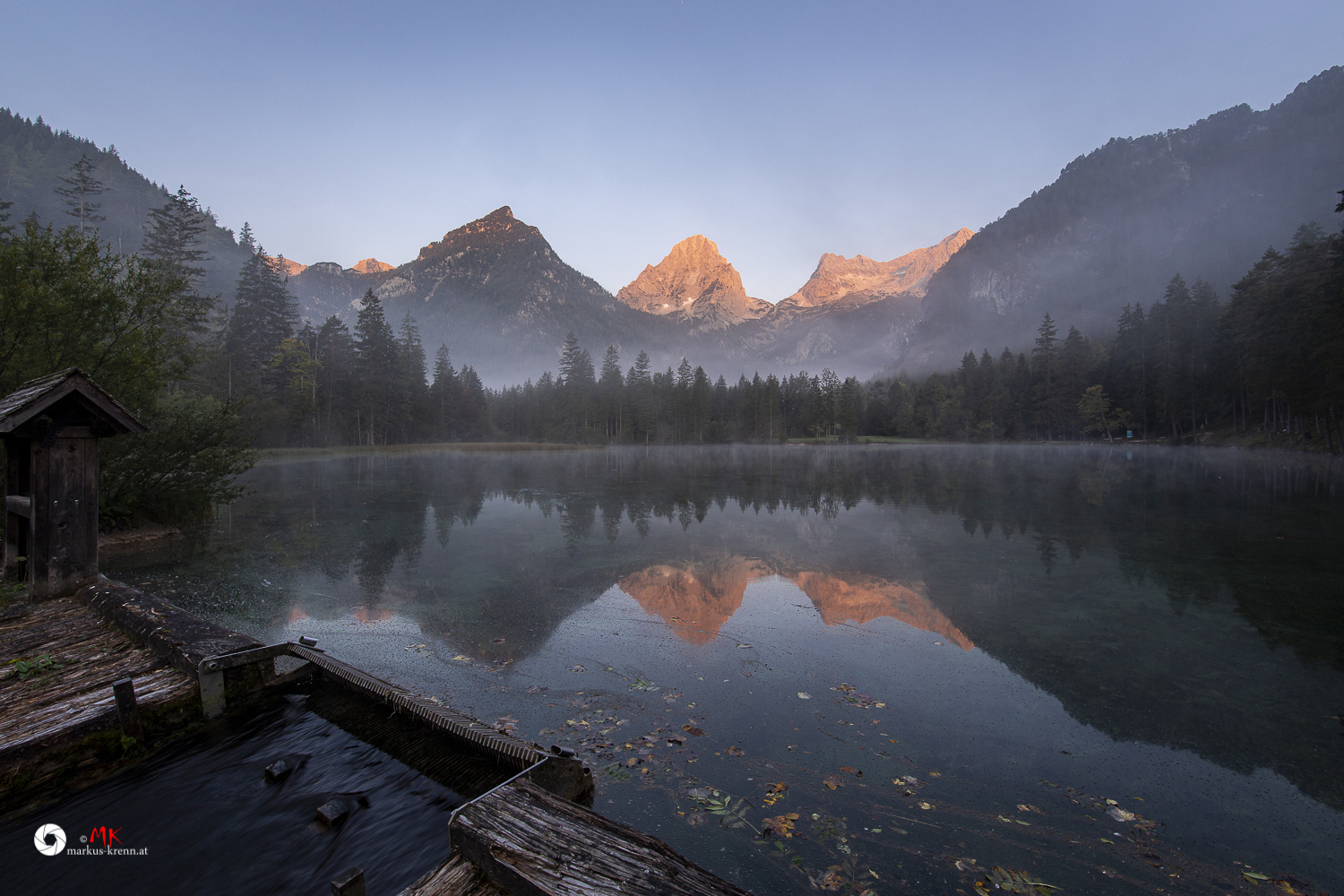 Der Schiederweiher mit Herbstlichen Farben....