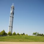 der schiefe Messeturm in Leipzig