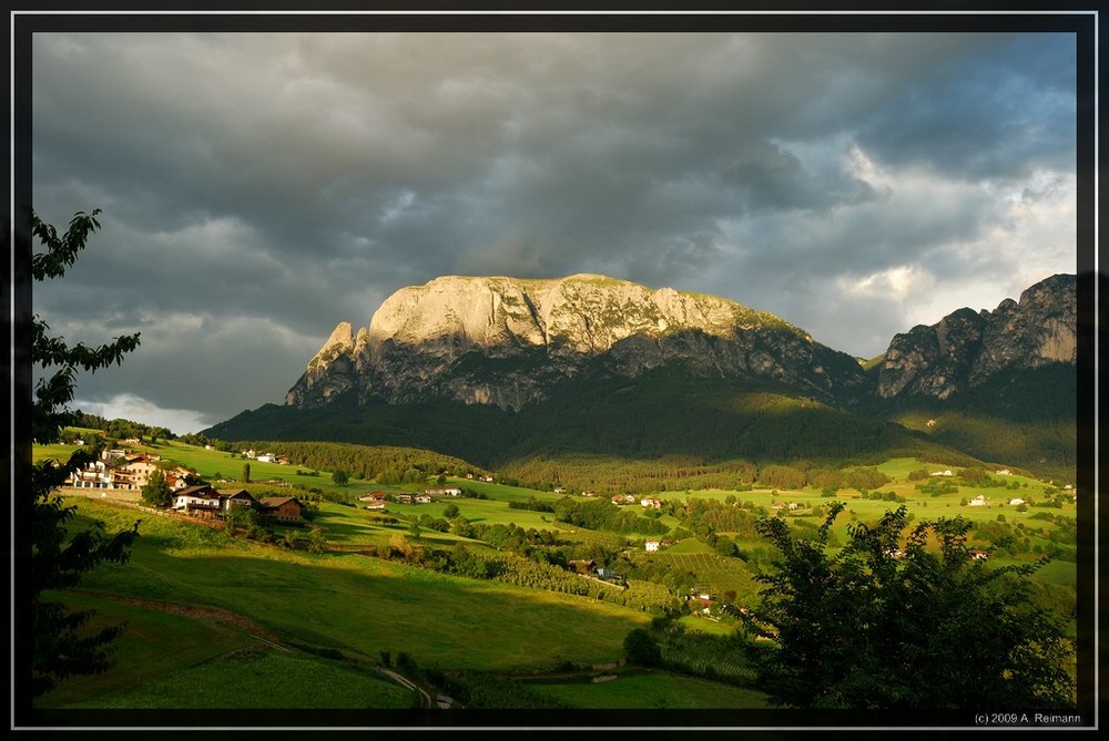 Der Schlern in der Abendsonne