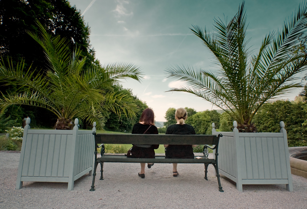 der Schloßgarten neben dem Friedhof