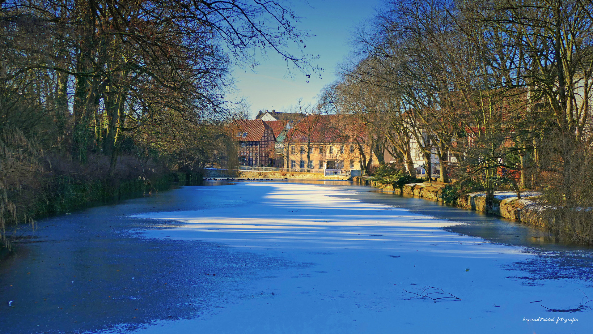 Der Schlossgraben in Detmold im Winter