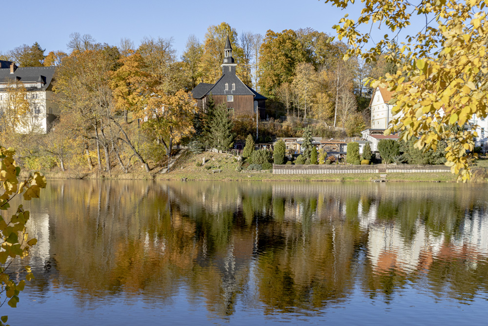 Der Schloßteich in Stiege